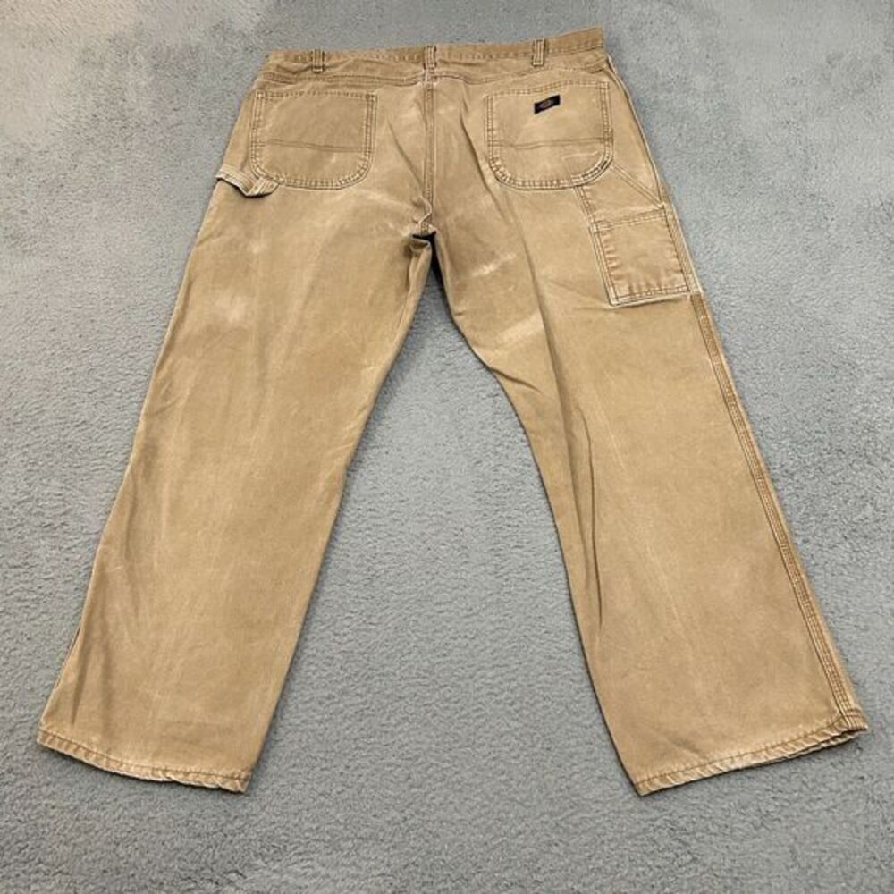 Dickies‎ Pants Mens 42x30 Brown Beige Faded Carpenter Duck Canvas Work Wear Y2K - Picture 2 of 10